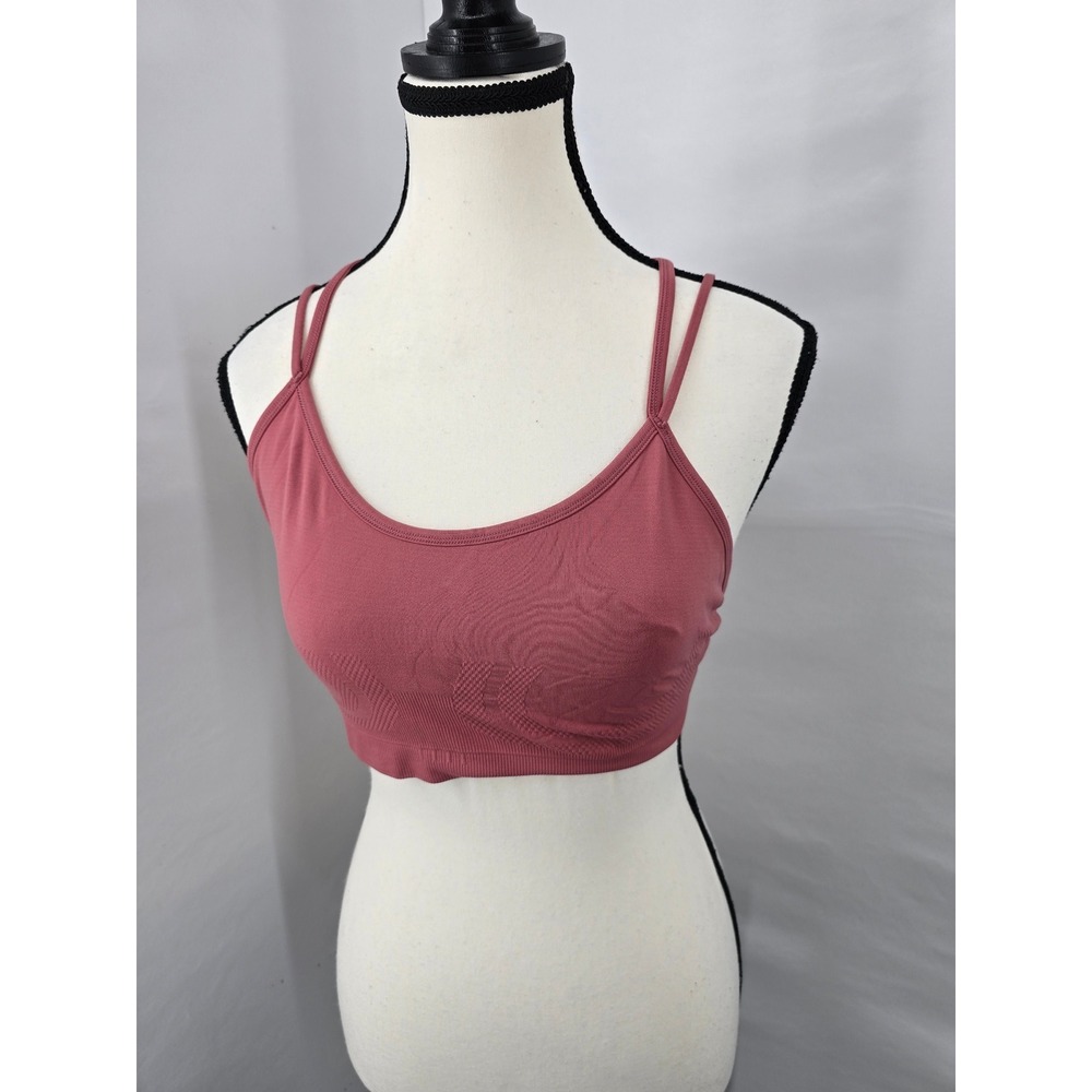 Free People Movement Strappy Back Seamless Sports Bra Rose Pink L/XL